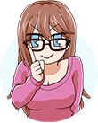 ひらめく女